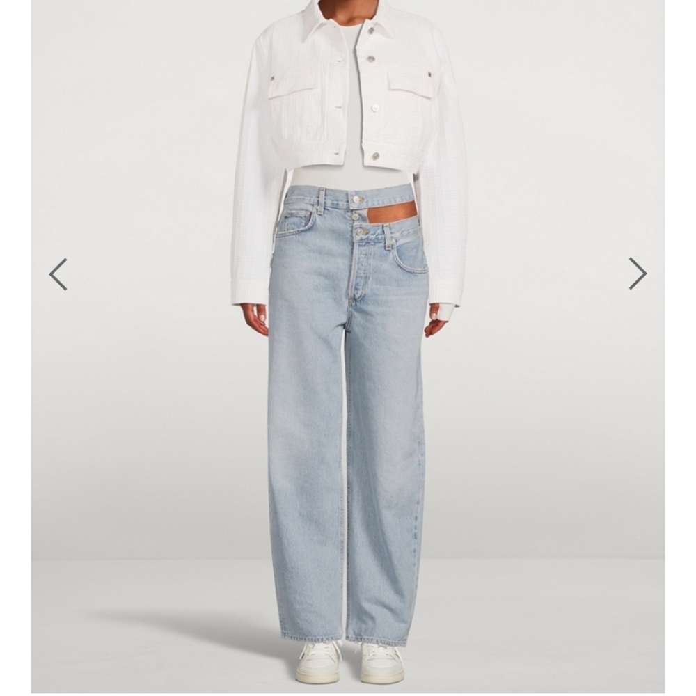 23. Agolde High Rise Wide Leg Jeans in Light Blue